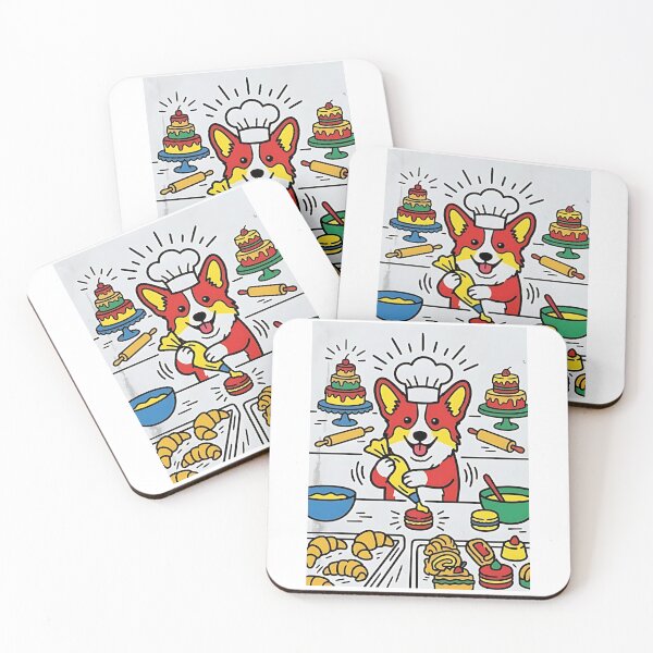 Item preview, Corgi French Pastry Chef designed and sold by PictoVibe.