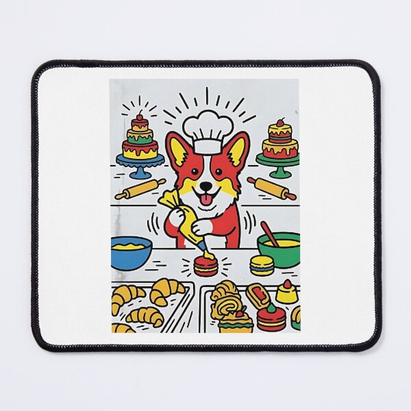 Item preview, Corgi French Pastry Chef designed and sold by PictoVibe.
