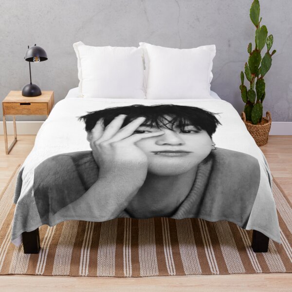 Item preview, BTS Jungkook Jeon Jungkook Black and White Aesthetic Portrait Close Up designed and sold by Mooncreates7.
