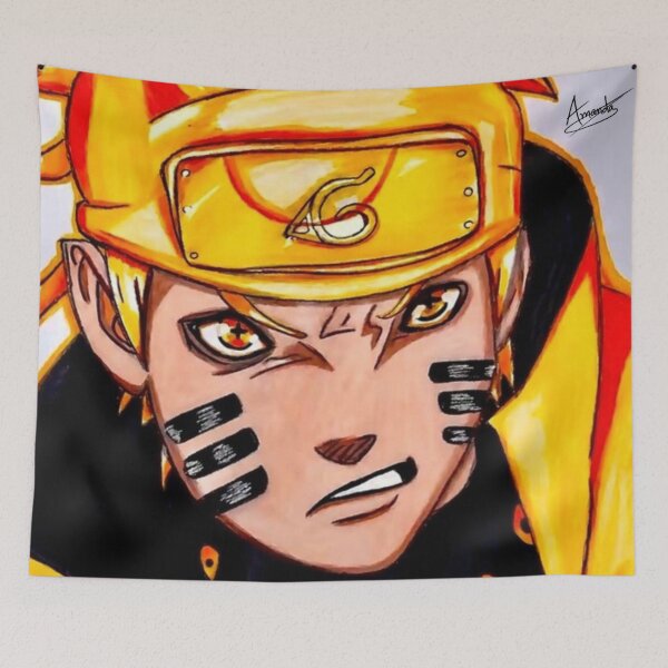 Item preview, Naruto Six Paths Sage Mode Kurama Chakra (FAN ART) designed and sold by Amanda-Drawing.