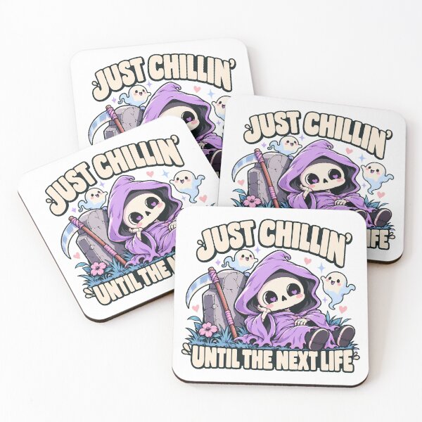 Item preview, Kawaii Grim Reaper Just Chillin Till Next Life designed and sold by chattsuede.