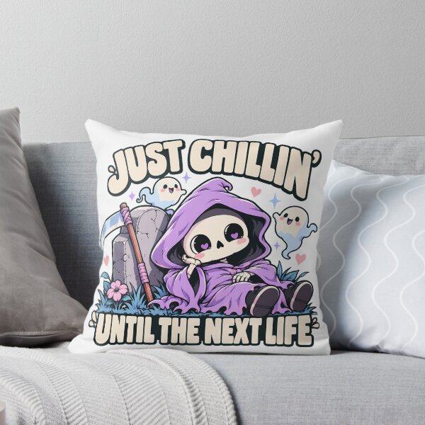 Item preview, Kawaii Grim Reaper Just Chillin Till Next Life designed and sold by chattsuede.