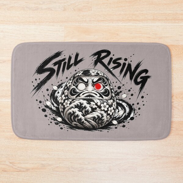 Item preview, Japanese Daruma Doll – Still Rising | Black & White Japanese Art designed and sold by KASUMINK.