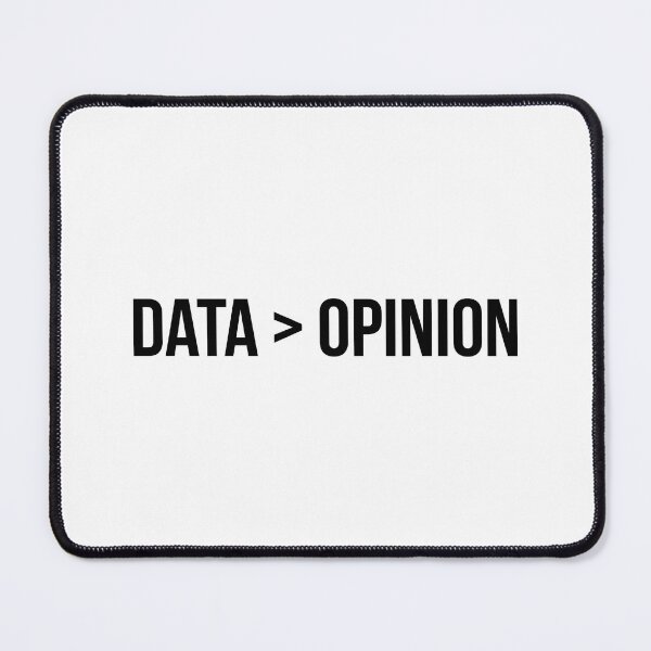 Item preview, Data Over Opinion - Minimalist Tech & Analyst Quote Art designed and sold by Pollock.