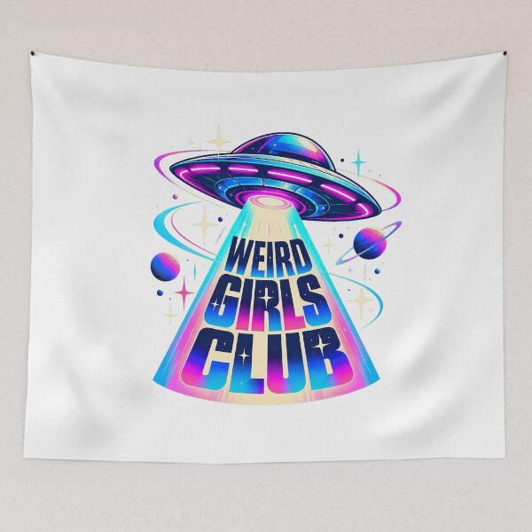 Item preview, Weird Girls Club Synthwave UFO Alien Space Beam designed and sold by chattsuede.