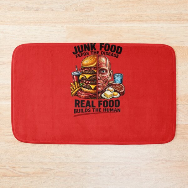 Item preview, Junk Food Feeds the Disease Real Food Builds The Human designed and sold by CarnivoreGifts.