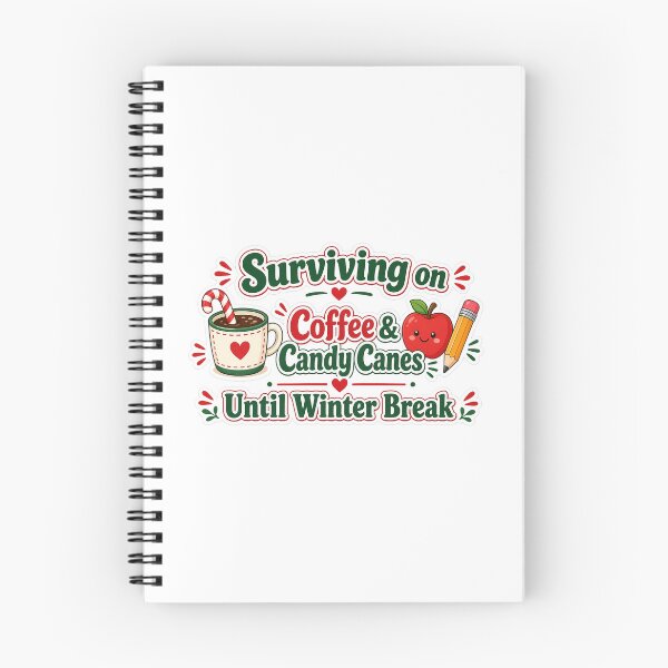 Item preview, Surviving on Coffee and Candy Canes Until Winter Break designed and sold by Artful-inks.