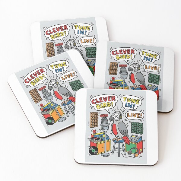 Item preview, African Grey Radio Host designed and sold by PictoVibe.