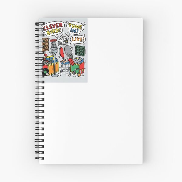 Item preview, African Grey Radio Host designed and sold by PictoVibe.