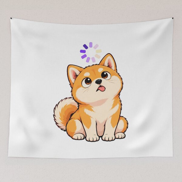 Item preview, Shiba Loading Cute Buffering Dog designed and sold by chattsuede.