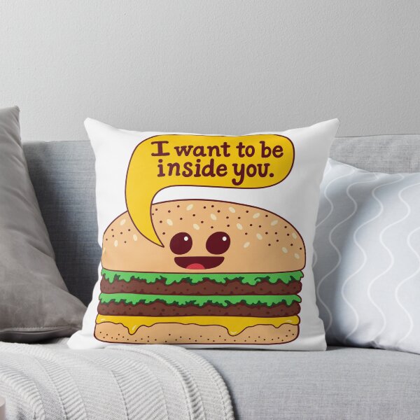 Item preview, • Funny Cartoon Hamburger - I Want To Be Inside You designed and sold by TheDisloyalists.