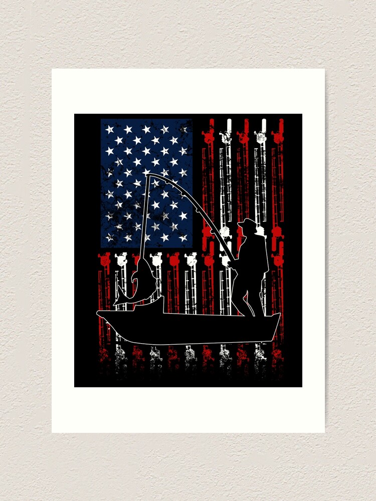 Patriotic Man Fishing American Flag Bass Vintage Kids T-Shirt by Sassy  Lassy - Fine Art America