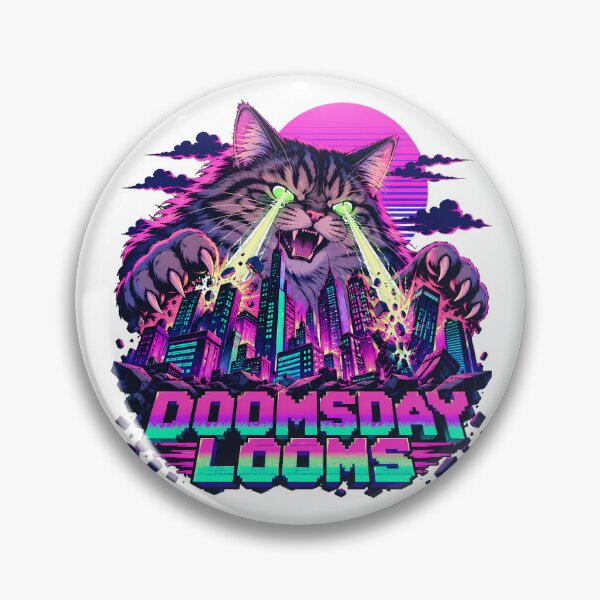 Item preview, Synthwave Cat Doomsday Looms Laser Eyes designed and sold by chattsuede.