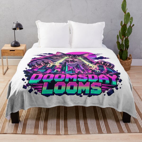 Item preview, Synthwave Cat Doomsday Looms Laser Eyes designed and sold by chattsuede.