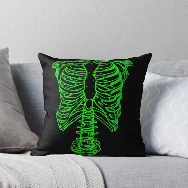 Item preview, Neon Green Skeletal Ribcage and Spine Art designed and sold by TheDisloyalists.