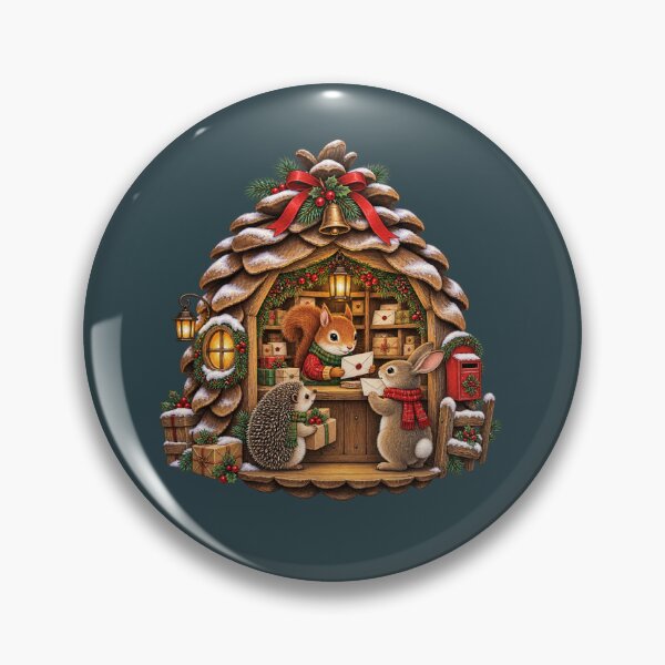 Item preview, Pinecone Post Office - Christmas Illustration designed and sold by JPMprints.