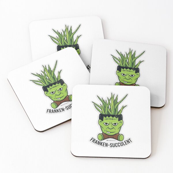 Item preview, Franken-Succulent Cute Monster Plant Halloween Art designed and sold by obalartsMerch.