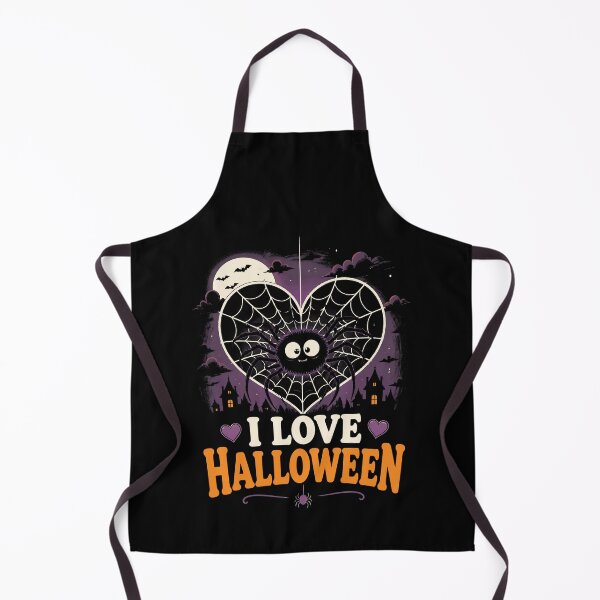 Item preview, I Love Halloween Spider Web Heart Gift designed and sold by Say It With Ink.