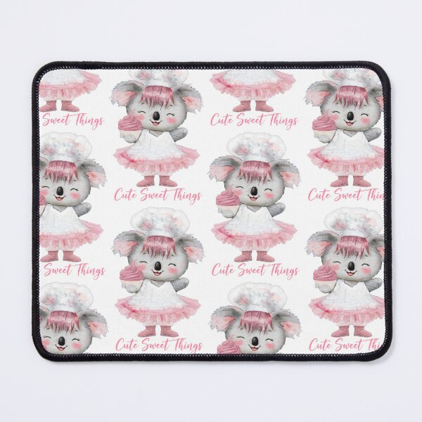 Item preview, Cute Koala Baker with Cupcake | Kawaii Watercolour Bakery Art designed and sold by Wild Thistle Art.