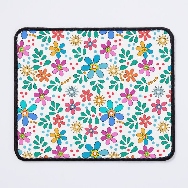 Item preview, Bright floral multicolored pattern retro sixties designed and sold by fuzzyfox.
