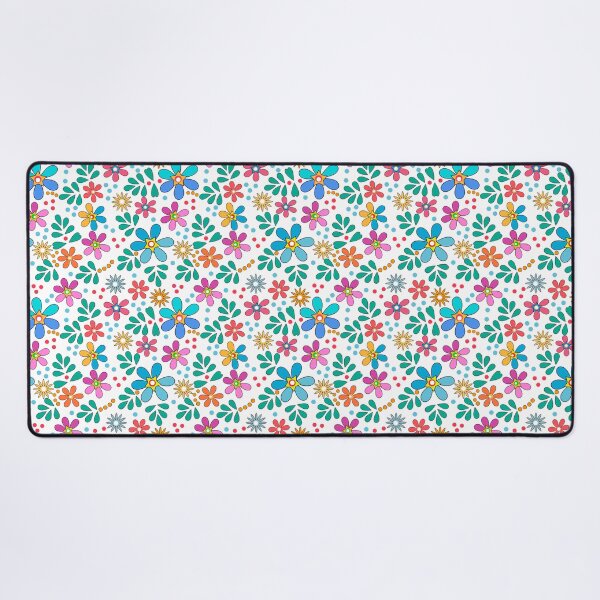 Item preview, Bright floral multicolored pattern retro sixties designed and sold by fuzzyfox.