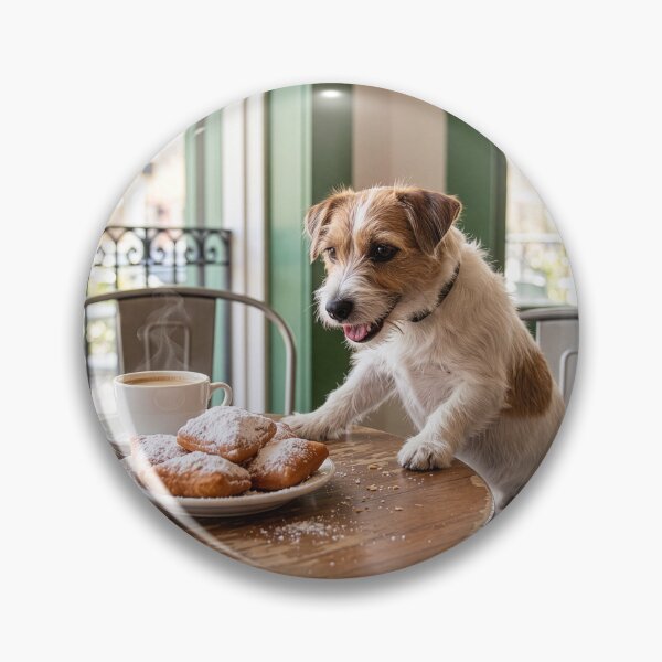Item preview, Jack Russell Terrier Savages a Pile of Beignets designed and sold by Tridentulus.