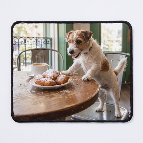 Item preview, Jack Russell Terrier Savages a Pile of Beignets designed and sold by Tridentulus.