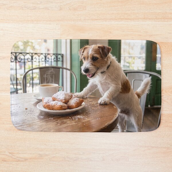Item preview, Jack Russell Terrier Savages a Pile of Beignets designed and sold by Tridentulus.