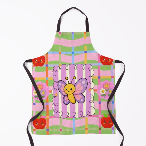 Item preview, Cute Kawaii Butterfly Apple Pattern designed and sold by Azurart2.