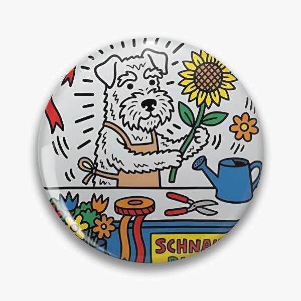 Item preview, Miniature Schnauzer Florist designed and sold by PictoVibe.