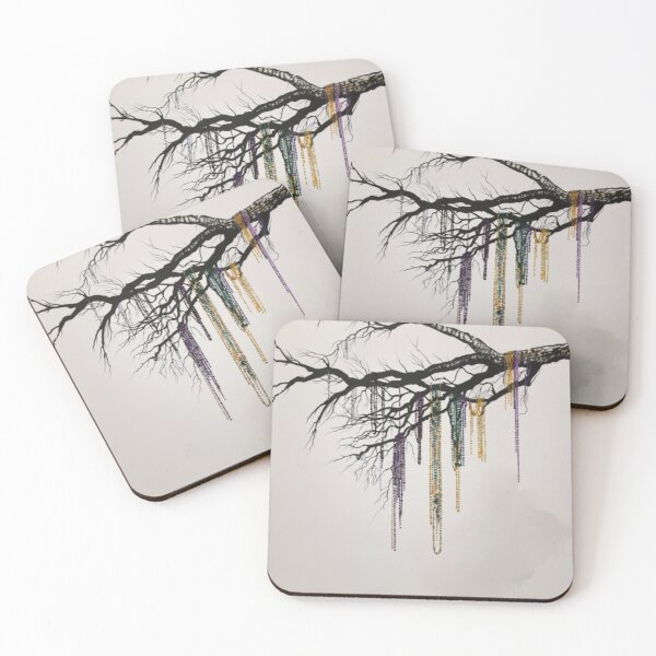 Item preview, Mardi Gras Beads Tree – Minimalist New Orleans Art designed and sold by GSizzle1.