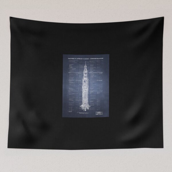 Item preview, Apollo-Saturn-V-Blueprint-In-High-Resolution-(Dark-Blue) designed and sold by brihmthra.