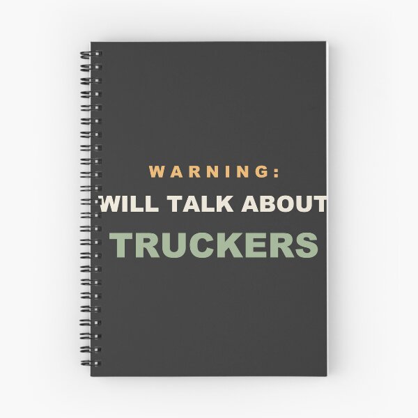 Item preview, Warning: Will Talk About Truckers - Trucker designed and sold by RetroThreadWorks.