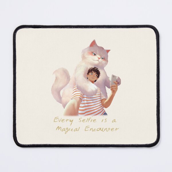 Item preview, Magical Encounter – Giant Fluffy White Cat & Best Friend designed and sold by ZKOZKOHI.