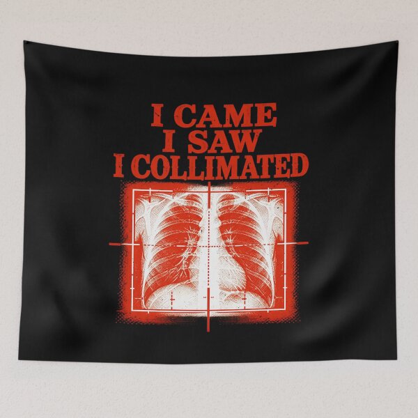 Item preview, I Came I Saw I Collimated: A Chest X-Ray Pun designed and sold by elderberry.