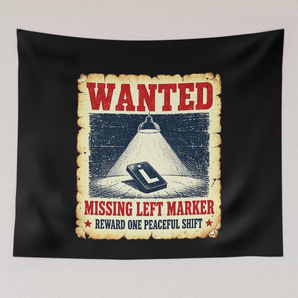 Item preview, One Peaceful Shift for a Missing Left Marker designed and sold by elderberry.