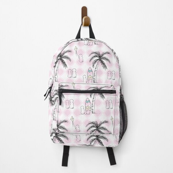 Item preview, Doggie beach day surfing and chilling in pink designed and sold by Quiet Waters Design.