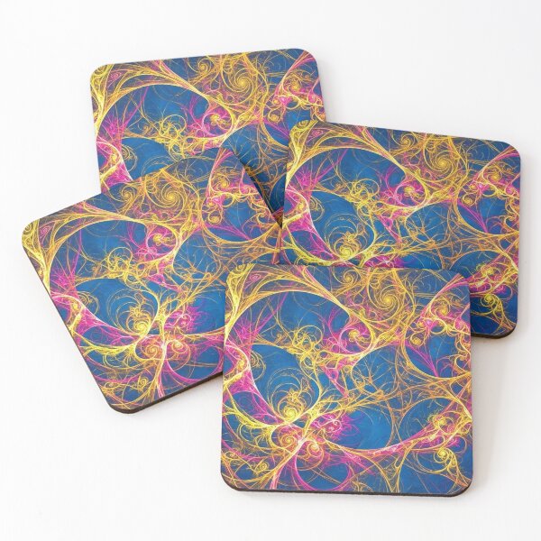 Item preview, Magenta blue pink and yellow fractals designed and sold by Stevercortinas.