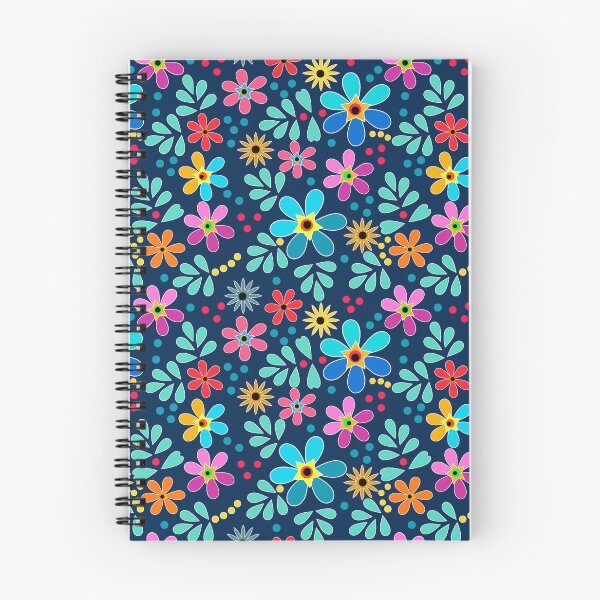 Item preview, Bright floral multicolored pattern retro sixties designed and sold by fuzzyfox.