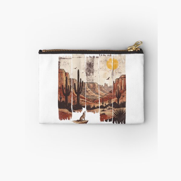 Item preview, Desert Canyon, Howling Coyote, Distressed, Wild West, Vintage designed and sold by m.mmado.