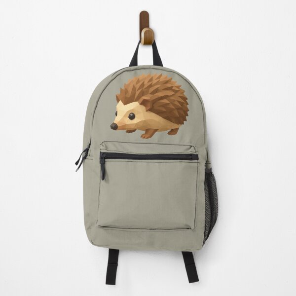 Item preview, Low-poly hedgehog with brown spines and beige body. Cartoonish style. designed and sold by PenguinWinter.