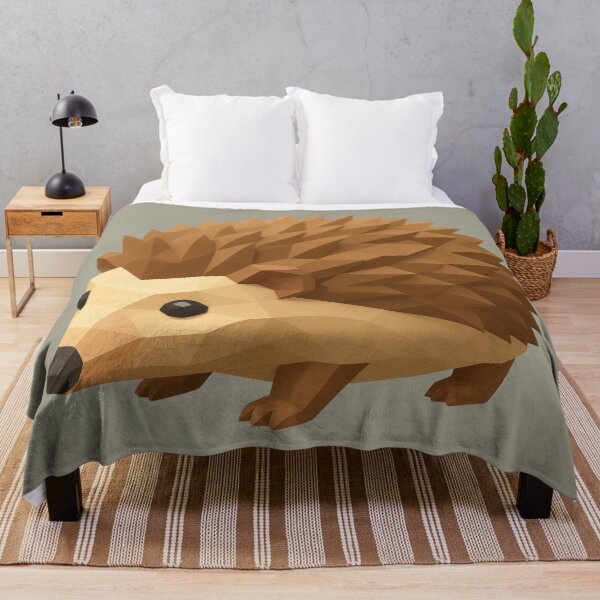 Artikelvorschau, Low-poly hedgehog with brown spines and beige body. Cartoonish style. entworfen und verkauft von PenguinWinter.