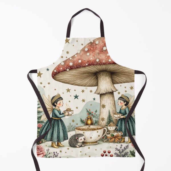 Item preview, Enchanted Christmas Mushroom Tea Party designed and sold by Dream Bloom Gallery.