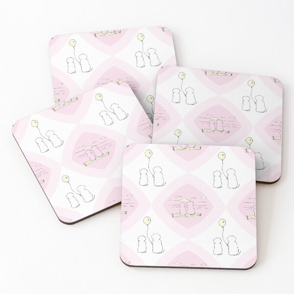 Item preview, Doggie beach day sunset in pink designed and sold by Quiet Waters Design.