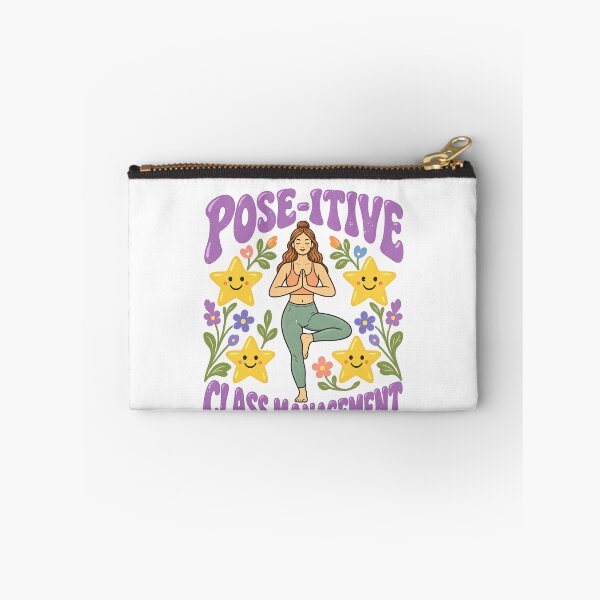 Item preview, POSE-TIVE Yoga Pun for Classroom Teachers designed and sold by elderberry.