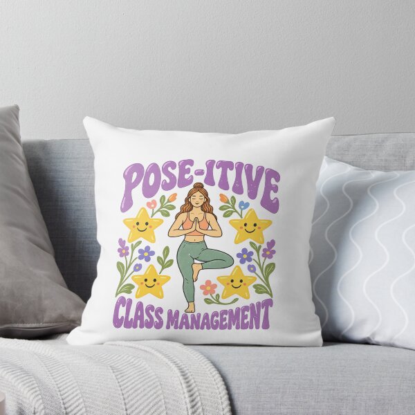 Item preview, POSE-TIVE Yoga Pun for Classroom Teachers designed and sold by elderberry.