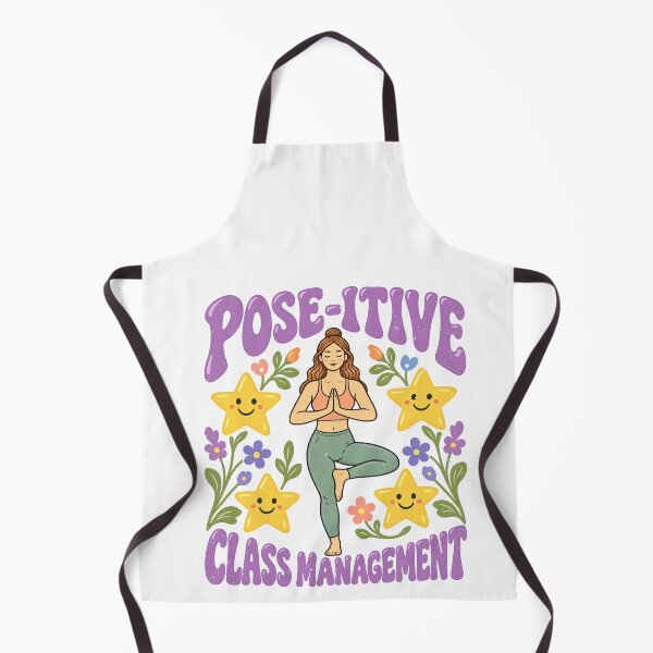 Item preview, POSE-TIVE Yoga Pun for Classroom Teachers designed and sold by elderberry.