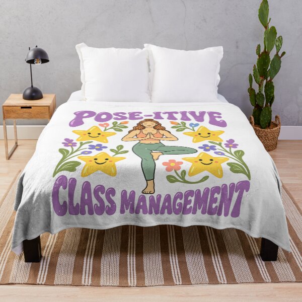 Item preview, POSE-TIVE Yoga Pun for Classroom Teachers designed and sold by elderberry.