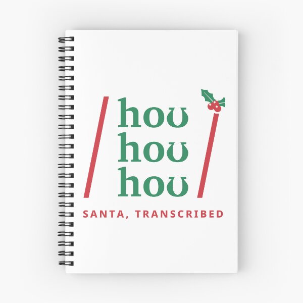 Aperçu de l'œuvre Père Noël transcrit Ho Ho Ho en orthophonie IPA créée et vendue par ColoredPanda.
