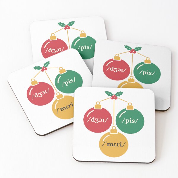 Artikelvorschau, Joy Peace Merry in IPA Christmas Ornaments entworfen und verkauft von ColoredPanda.